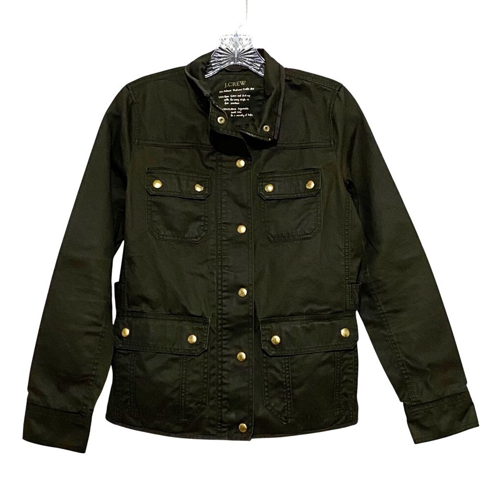 J Crew Relaxed Boyfriend Field Jacket XS Military Army Streetwear Grunge Pockets